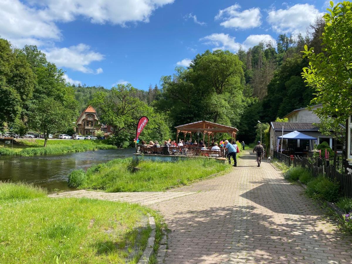 Pension Sternschnuppe, Treseburg Harz, Unmittelbar Am Wasser Thale Buitenkant foto